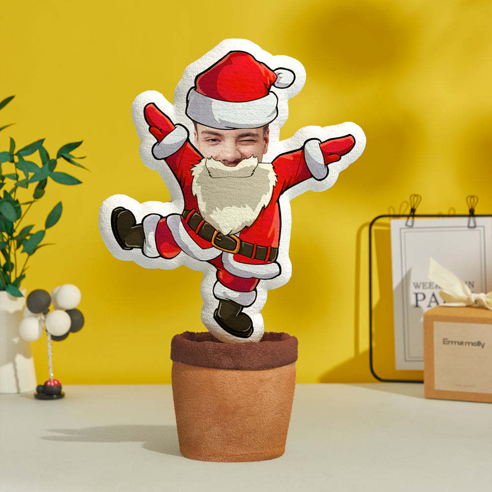 Custom Photo Face Doll Creative Funny Twisting Santa Claus Dancing Toys - MadeMineAU