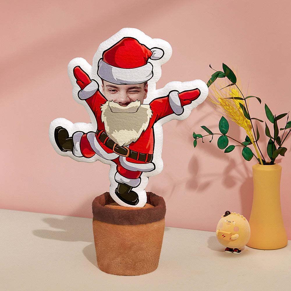 Custom Photo Face Doll Creative Funny Twisting Santa Claus Dancing Toys - MadeMineAU
