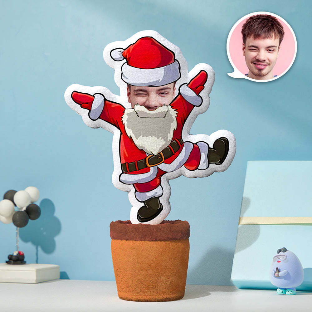 Custom Photo Face Doll Creative Funny Twisting Santa Claus Dancing Toys - MadeMineAU