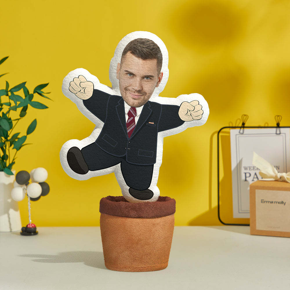 Custom Photo Face Doll Creative Funny Twisting Men in Suits Dancing Toys - MadeMineAU