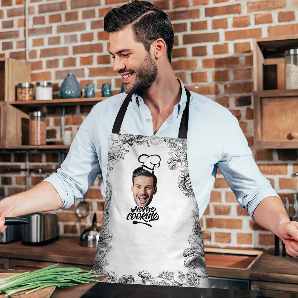 Personalized Apron Photo Apron Printed Kitchen Apron Home Cooking - MadeMineAU