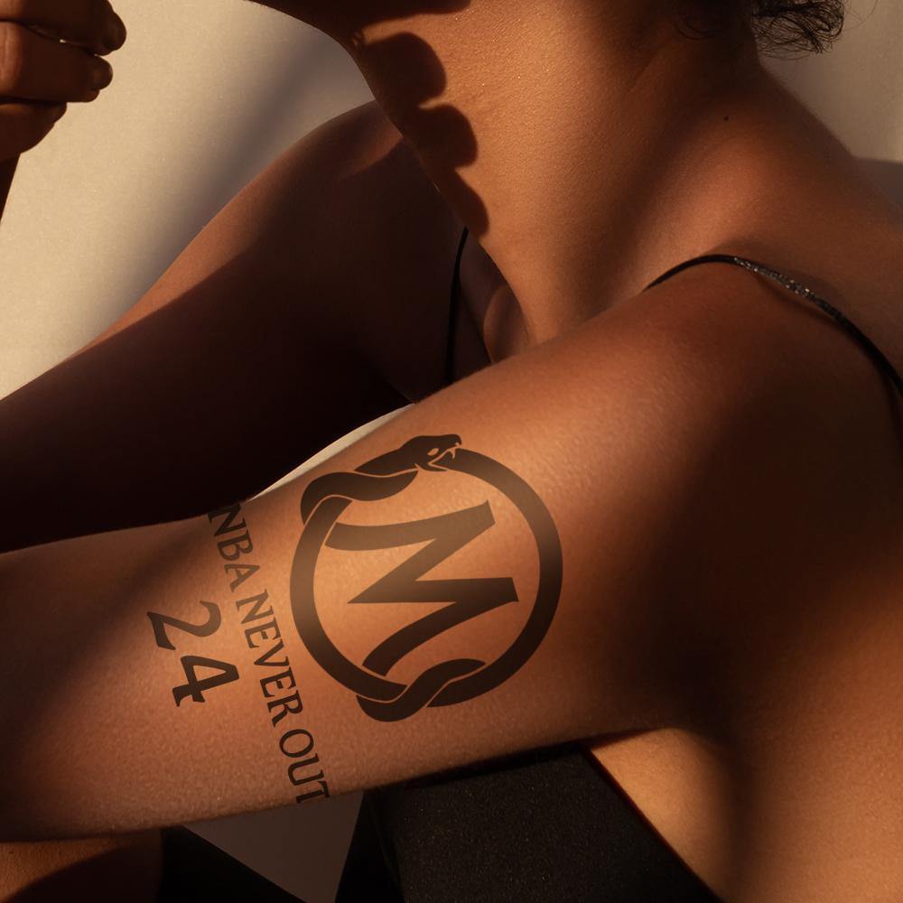 Temporary Tattoos Stickers Memorial Kobe Black Mamba Never Out - MadeMineAU