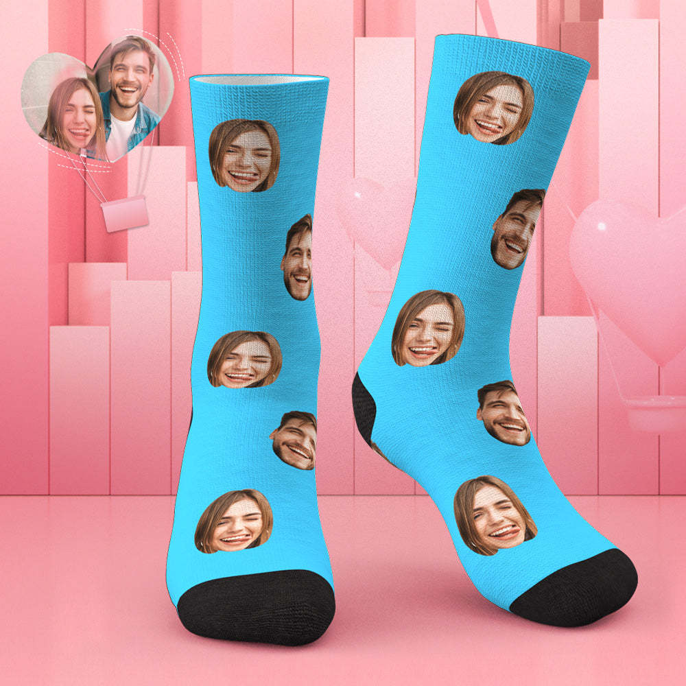 Custom Face Socks with Pictures Valentine's Day Gift - MadeMineAU