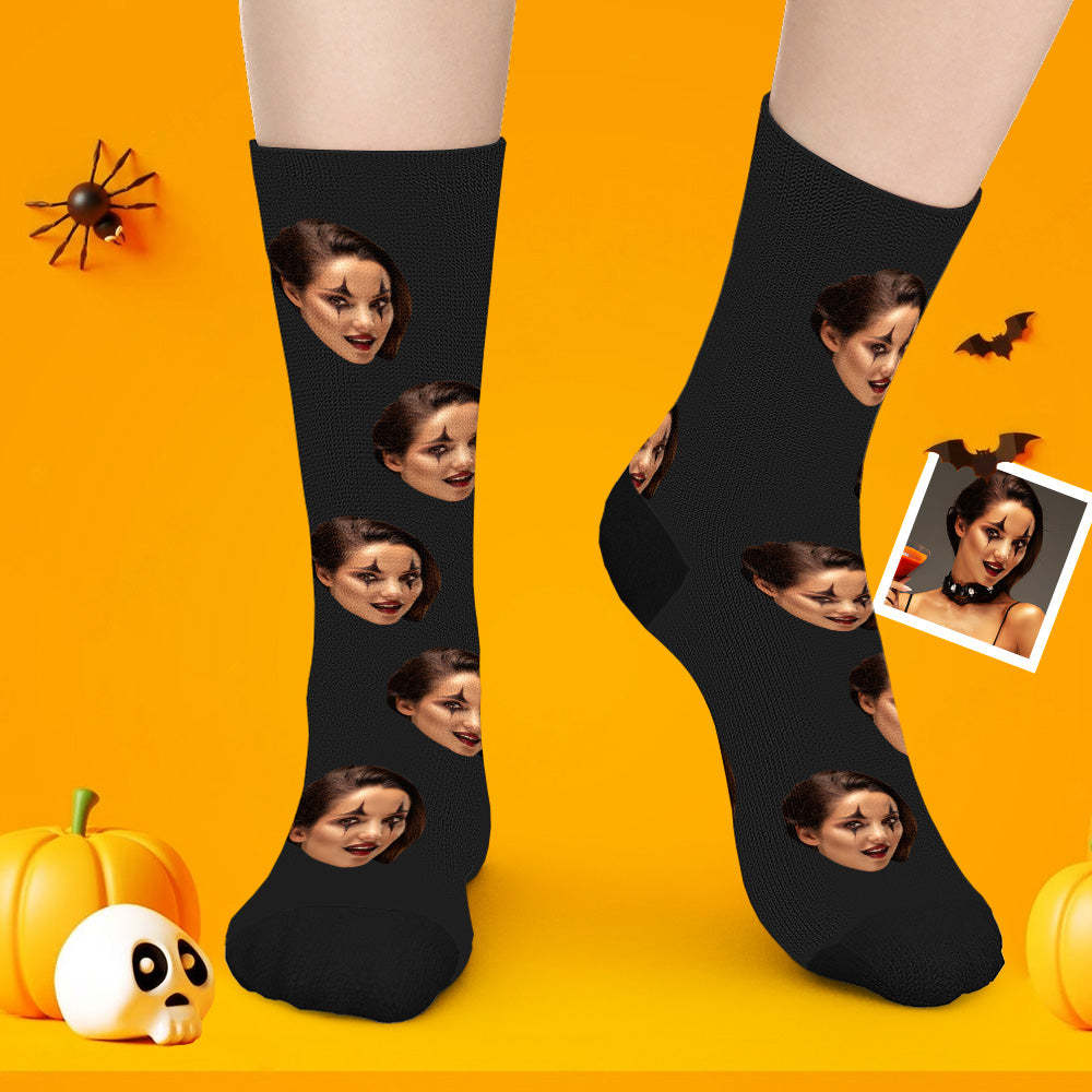 Custom Face Socks - Put Any Face on Socks Halloween Gifts - MadeMineAU