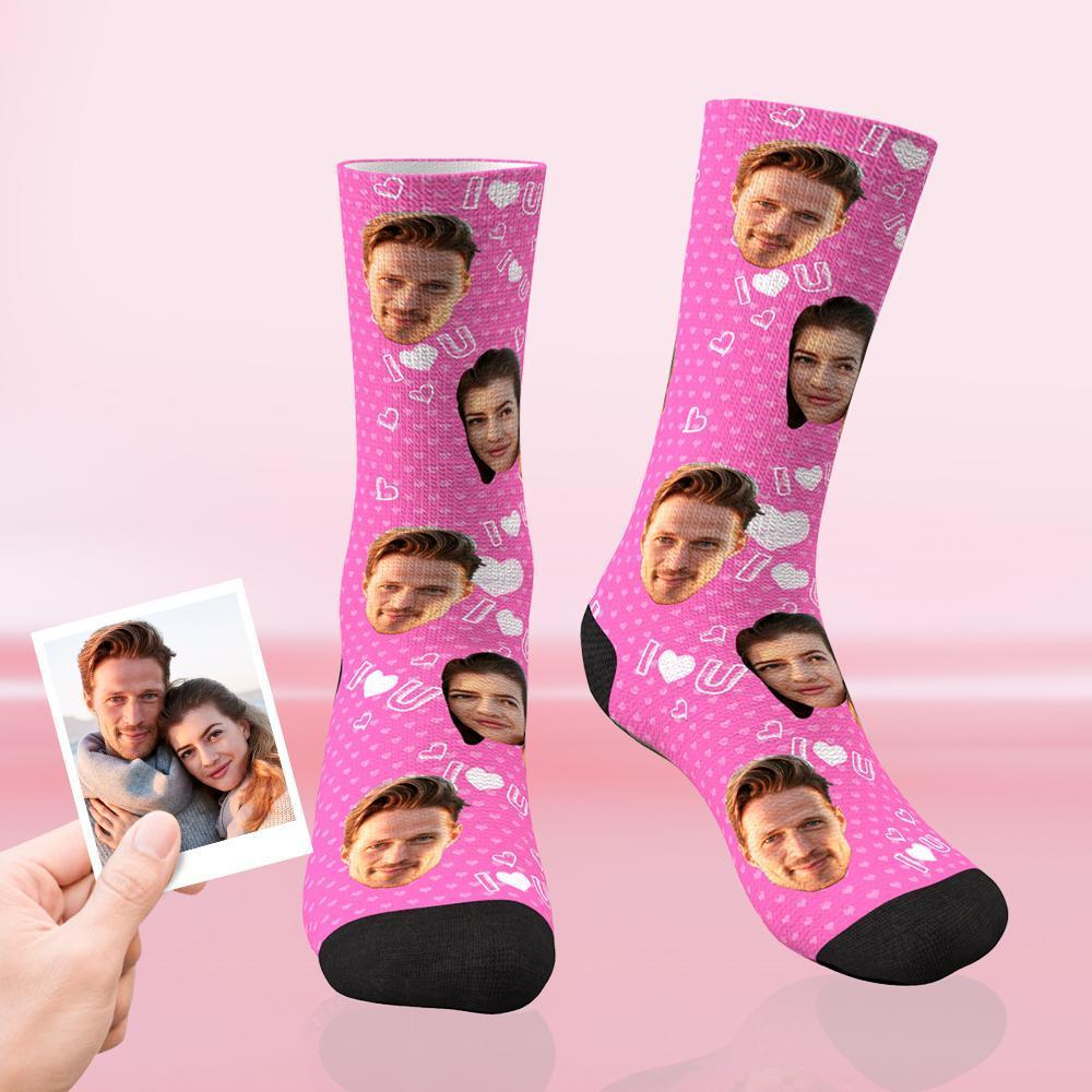 Best Gift For Your Lover Custom Love Face Socks Multiple Colour - MadeMineAU