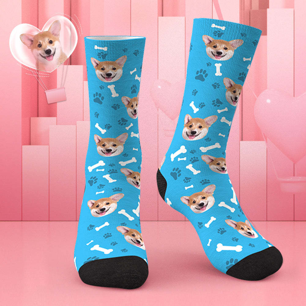 Custom Dog Socks CWZ049 - Blue - MadeMineAU