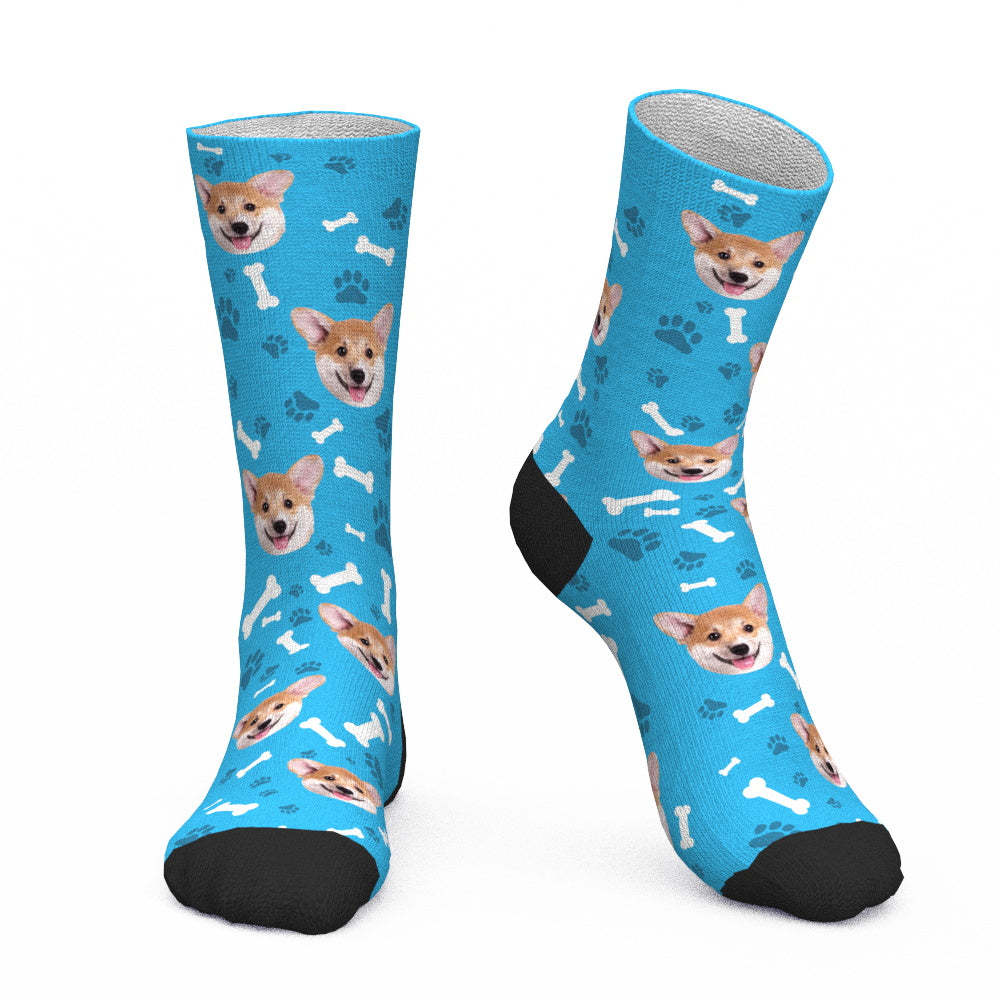 Custom Dog Socks CWZ049 - Blue - MadeMineAU