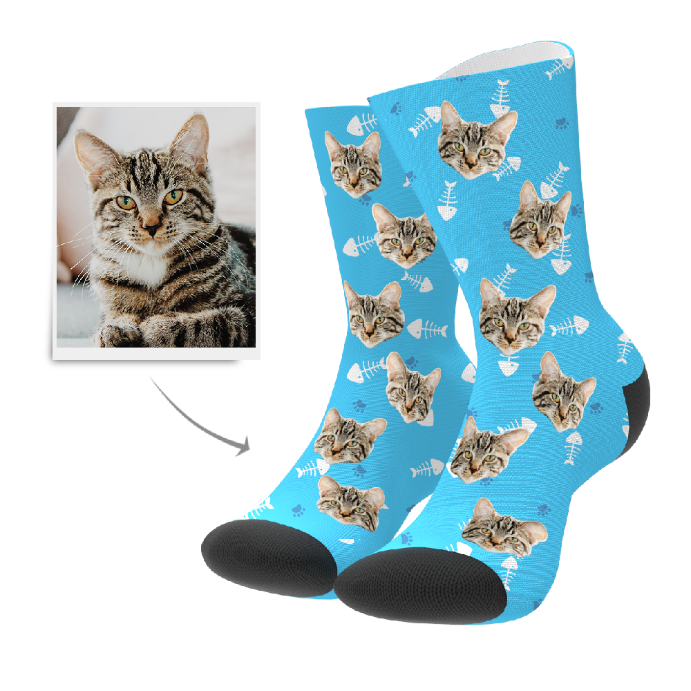 Custom Cat Socks with 3D Preview - MadeMineAU