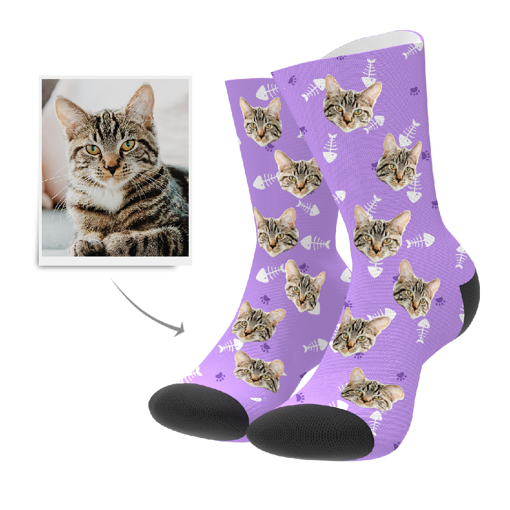 Custom Cat Socks with 3D Preview - MadeMineAU