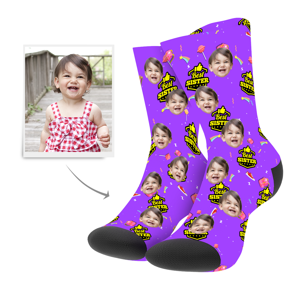 Custom Best Sister Socks - MadeMineAU