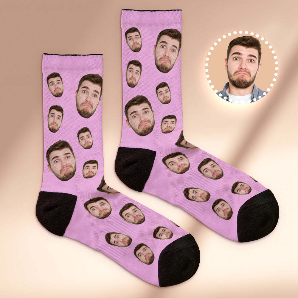Custom Face Socks Multi -face Breathable Add Pictures Colorful Photo Socks Gifts - MadeMineAU
