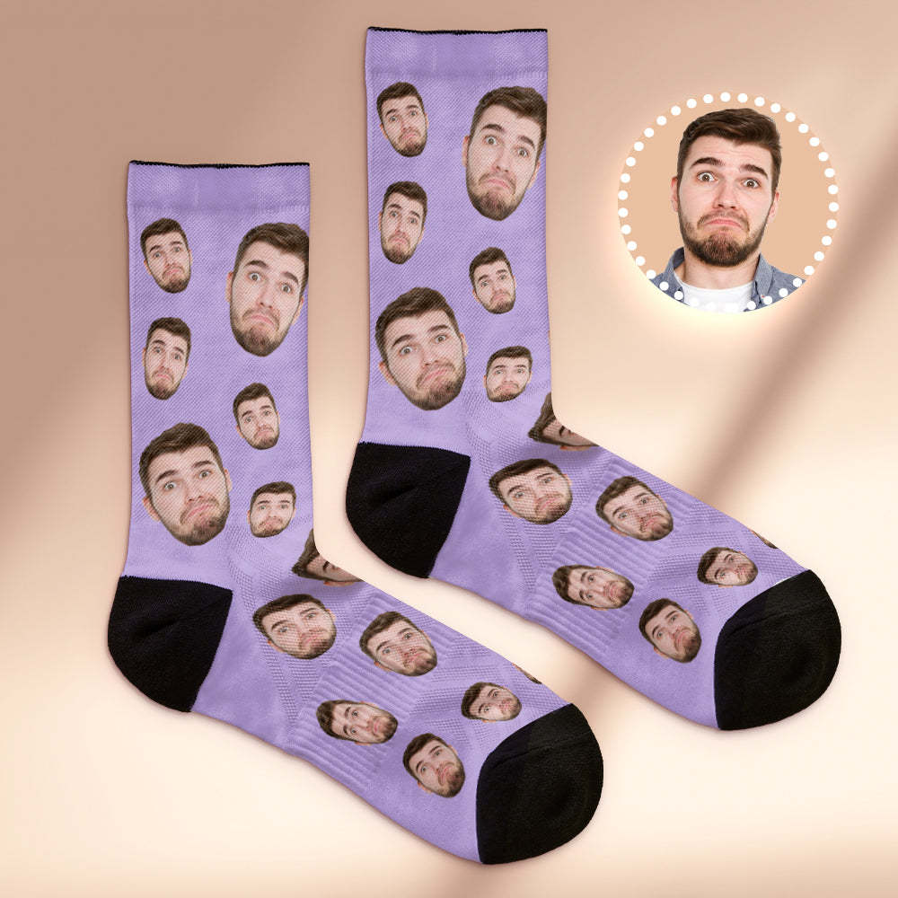 Custom Face Socks Multi -face Breathable Add Pictures Colorful Photo Socks Gifts - MadeMineAU