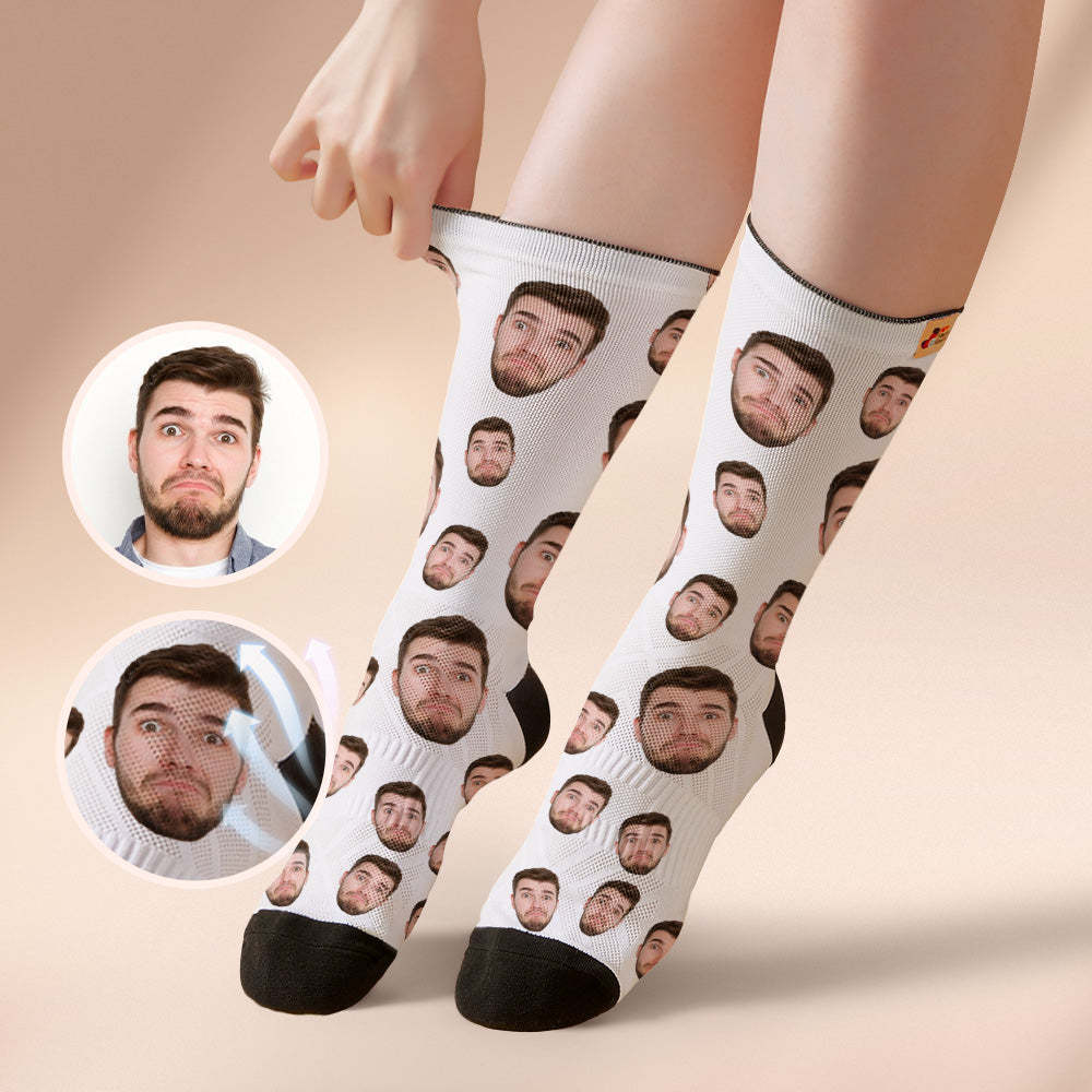 Custom Face Socks Multi -face Breathable Add Pictures Colorful Photo Socks Gifts - MadeMineAU
