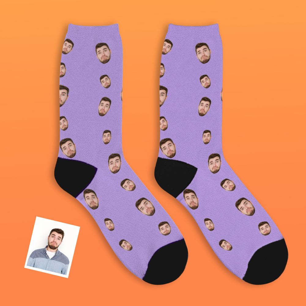 Custom Face Socks Multi -face Breathable Add Pictures Colorful Photo Socks Gifts - MadeMineAU