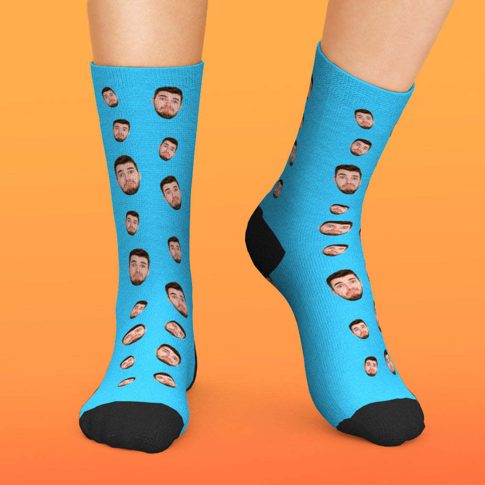 Custom Face Socks Multi -face Breathable Add Pictures Colorful Photo Socks Gifts - MadeMineAU