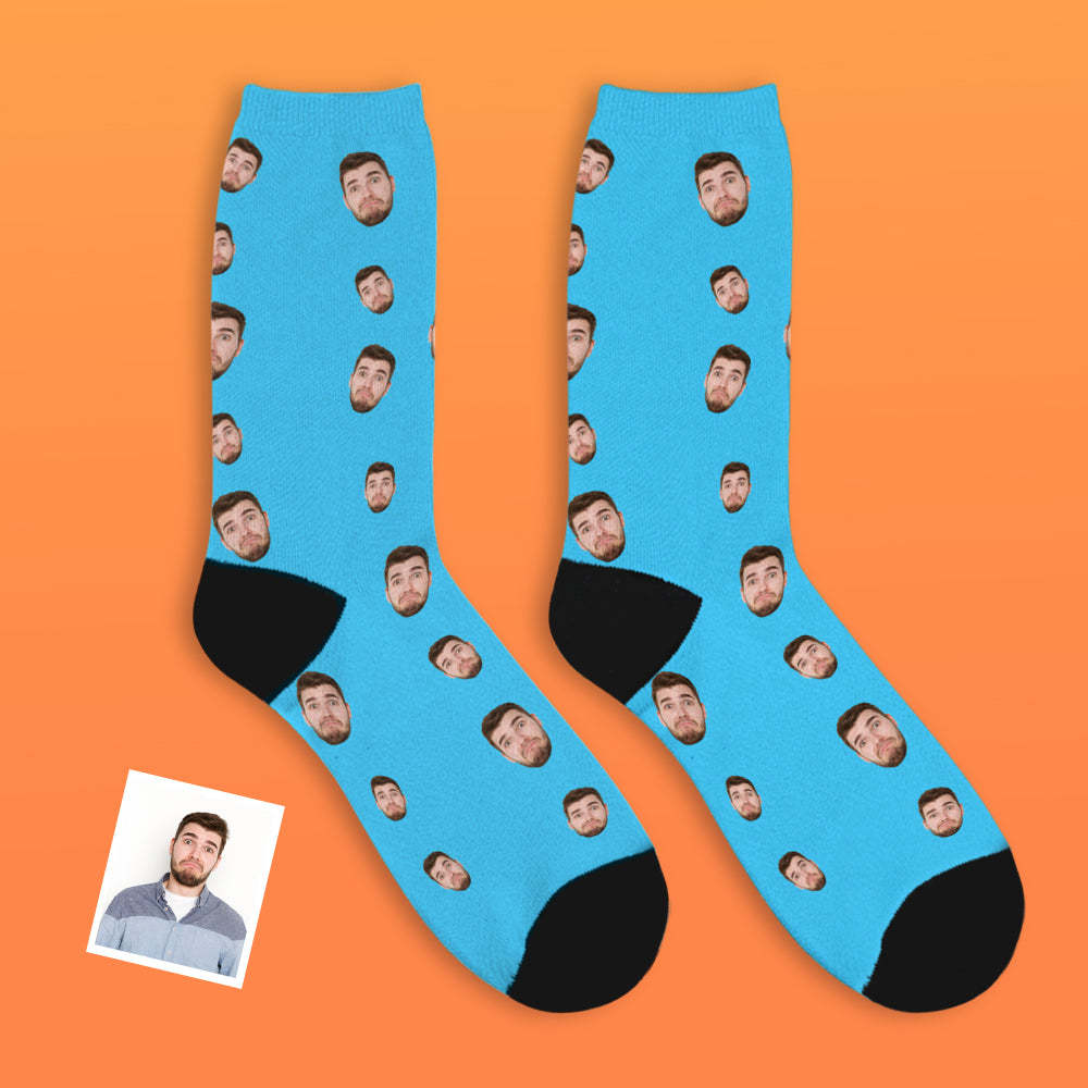 Custom Face Socks Multi -face Breathable Add Pictures Colorful Photo Socks Gifts - MadeMineAU