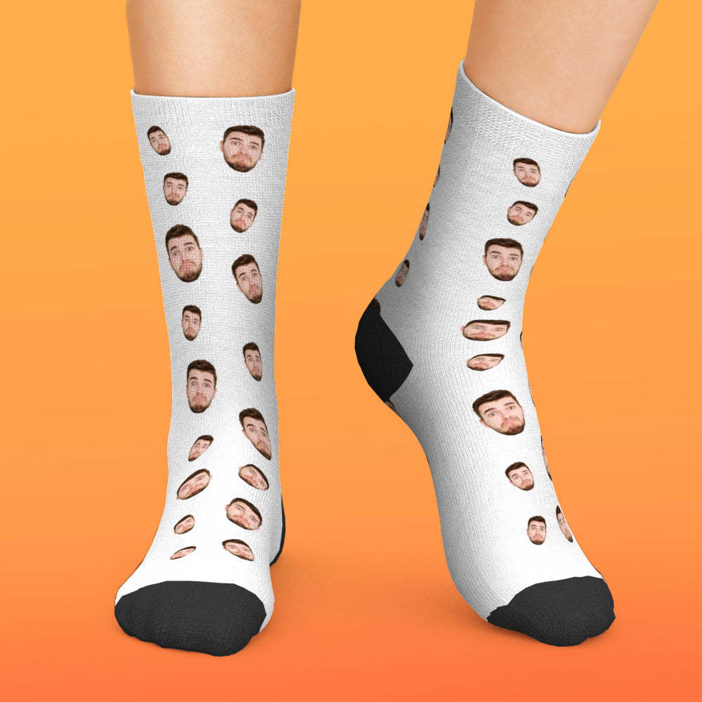 Custom Face Socks Multi -face Breathable Add Pictures Colorful Photo Socks Gifts - MadeMineAU
