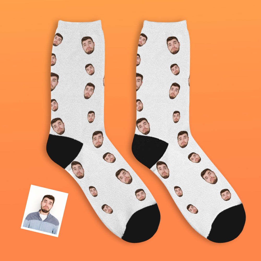 Custom Face Socks Multi -face Breathable Add Pictures Colorful Photo Socks Gifts - MadeMineAU