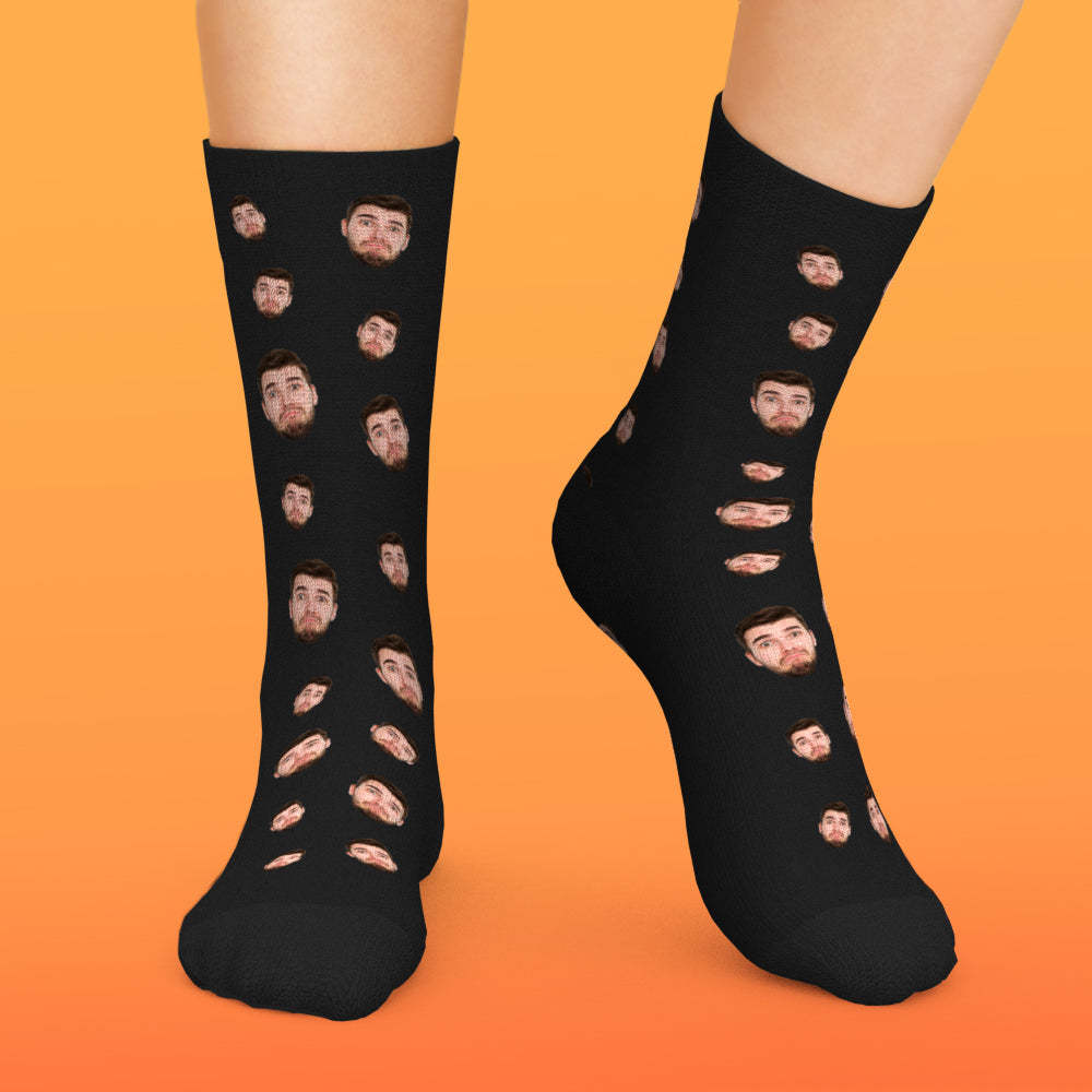 Custom Face Socks Multi -face Breathable Add Pictures Colorful Photo Socks Gifts - MadeMineAU