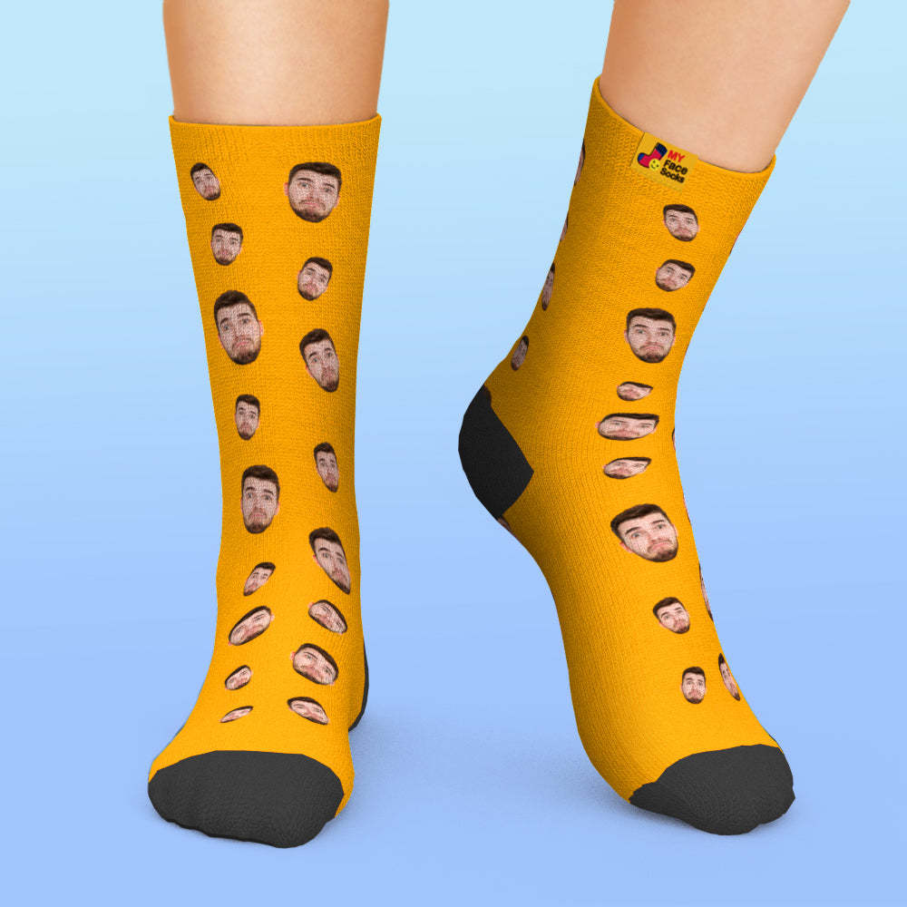 Custom Face Socks Multi -face Breathable Add Pictures Colorful Photo Socks Gifts - MadeMineAU