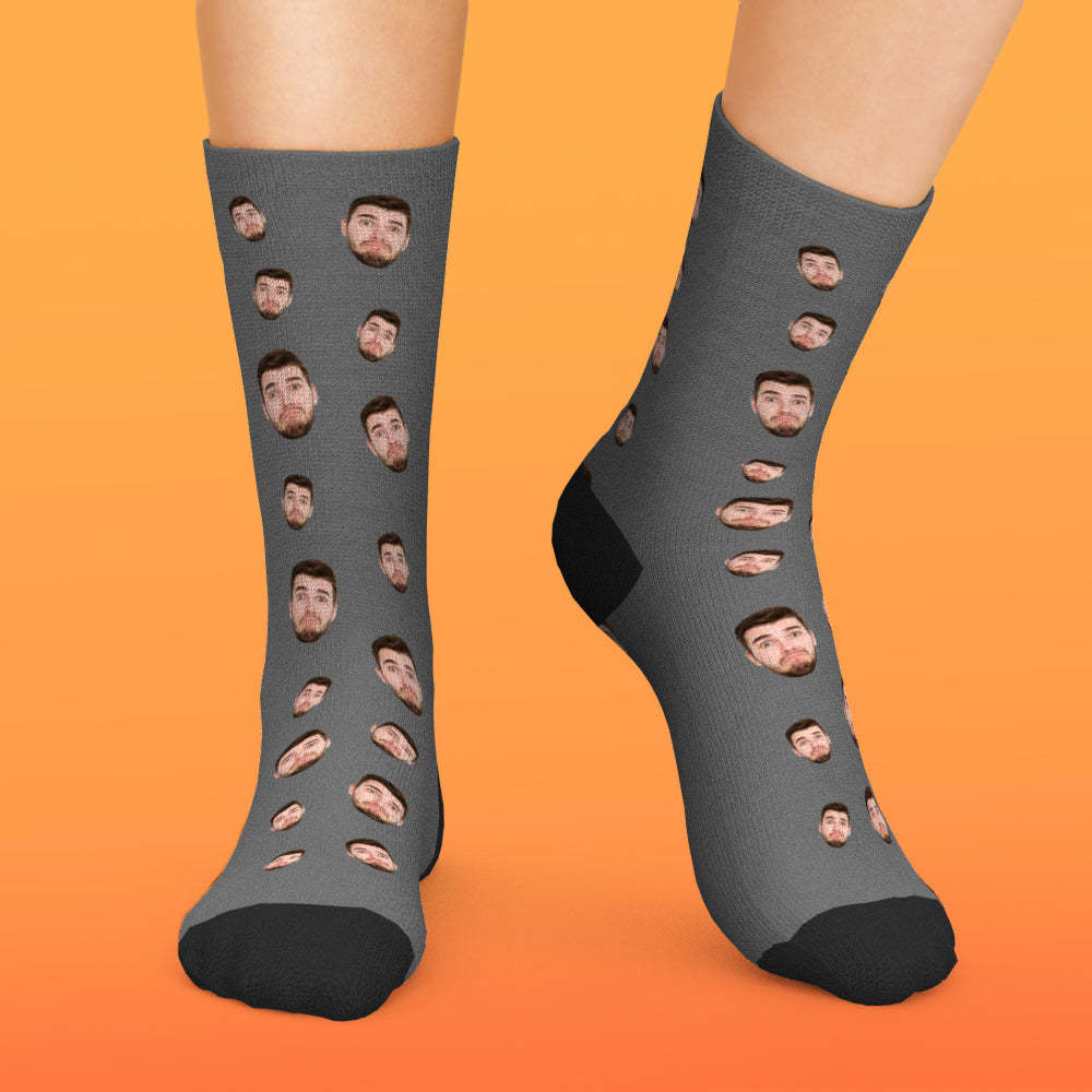 Custom Face Socks Multi -face Breathable Add Pictures Colorful Photo Socks Gifts - MadeMineAU