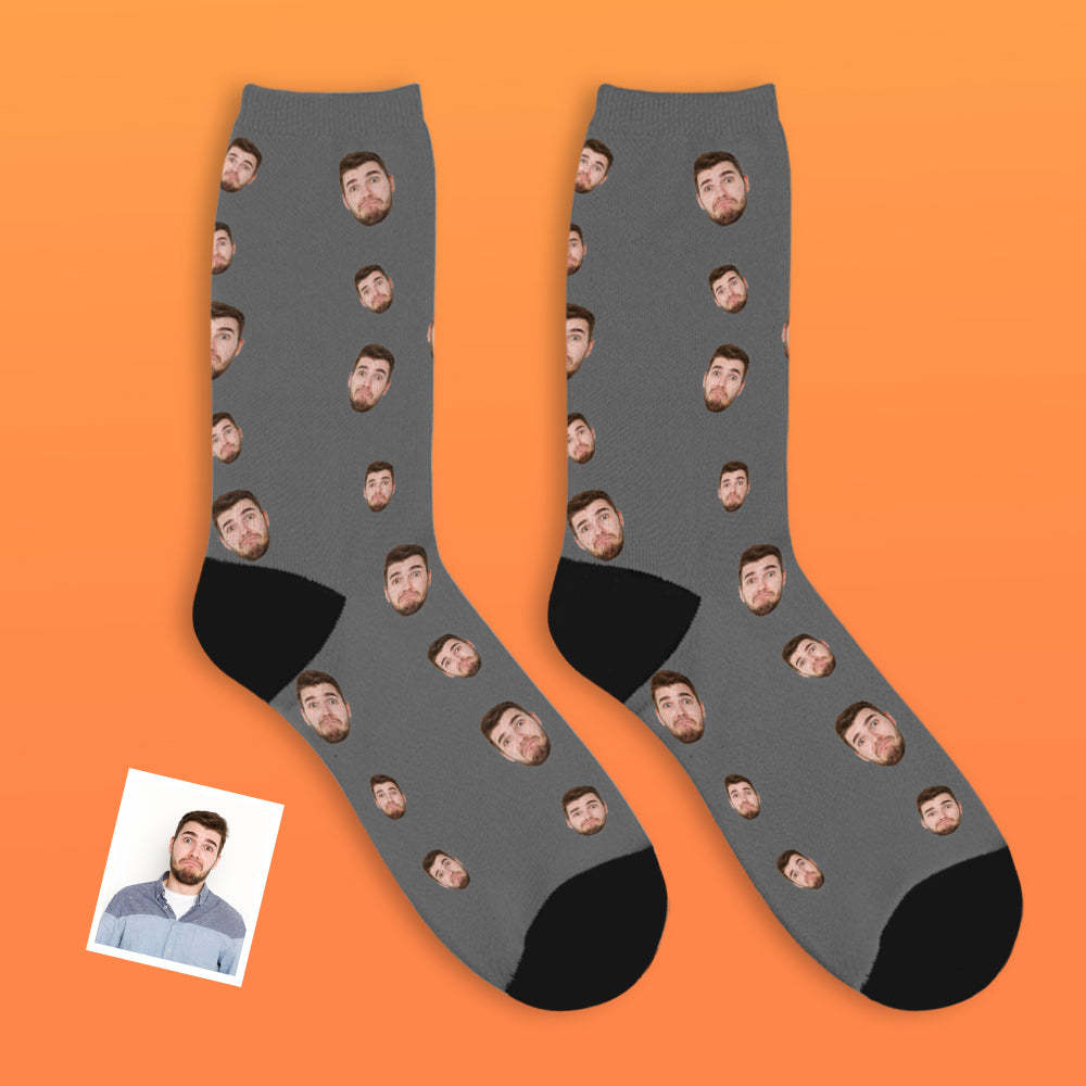 Custom Face Socks Multi -face Breathable Add Pictures Colorful Photo Socks Gifts - MadeMineAU