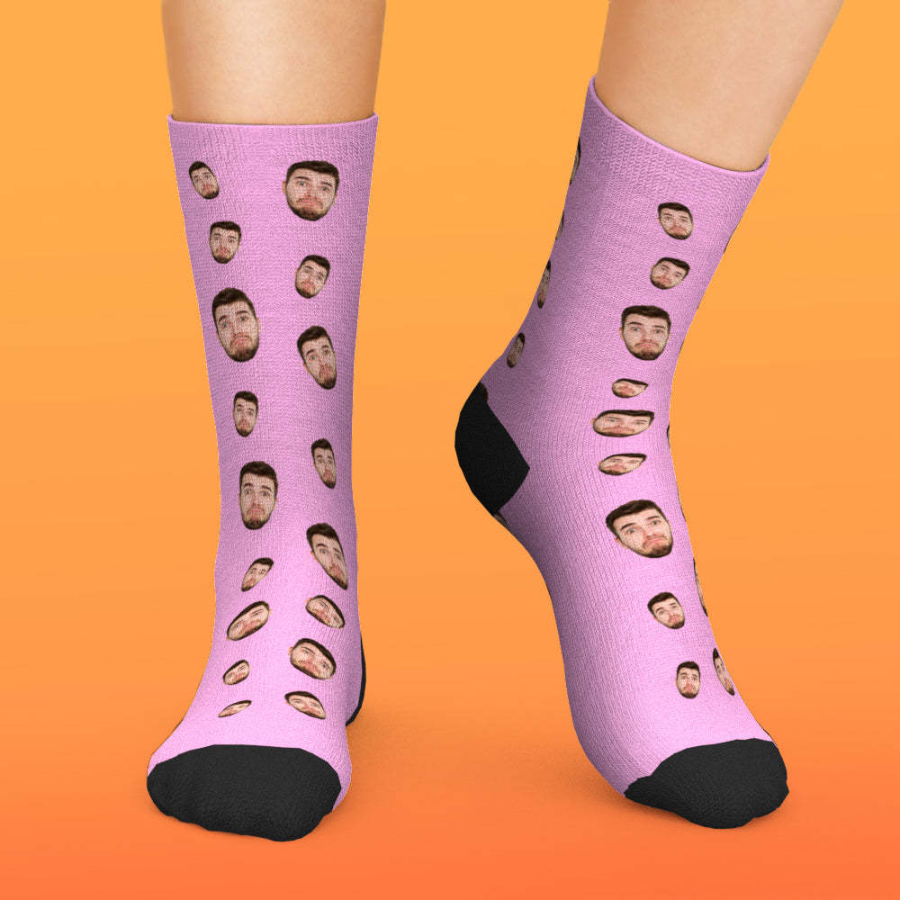 Custom Face Socks Multi -face Breathable Add Pictures Colorful Photo Socks Gifts - MadeMineAU