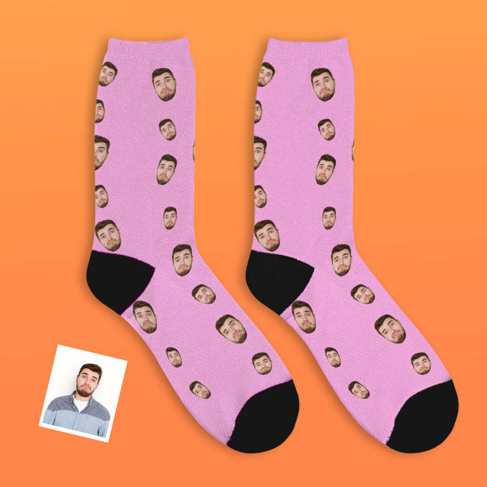 Custom Face Socks Multi -face Breathable Add Pictures Colorful Photo Socks Gifts - MadeMineAU