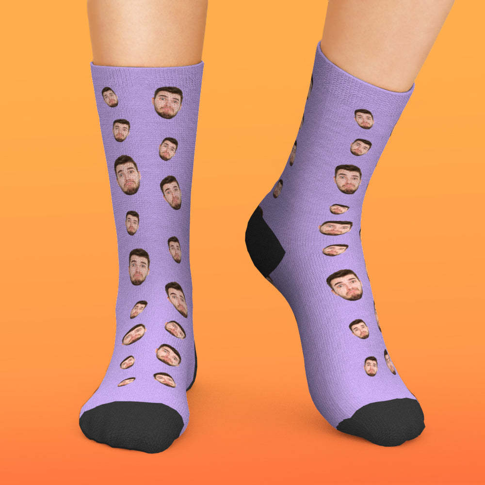 Custom Face Socks Multi -face Breathable Add Pictures Colorful Photo Socks Gifts - MadeMineAU