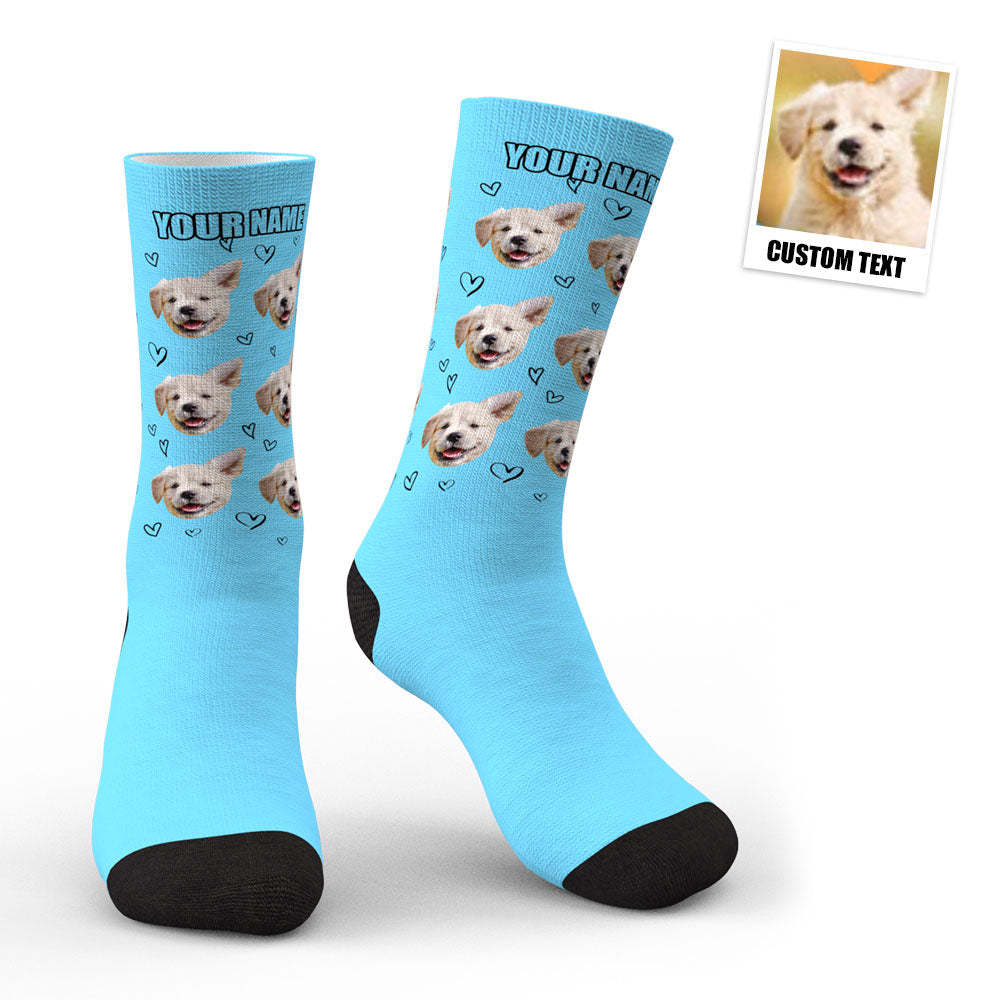 3D Preview Custom Socks Personalized Photo Socks Love Pet Socks - MadeMineAU