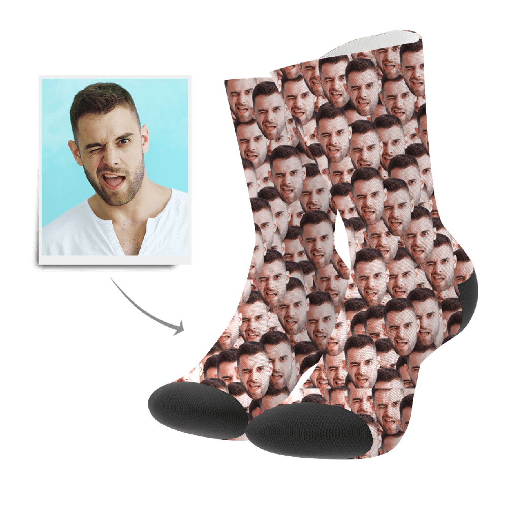 Personalized LGBT Gift Custom All Print Face Crew Socks - MadeMineAU