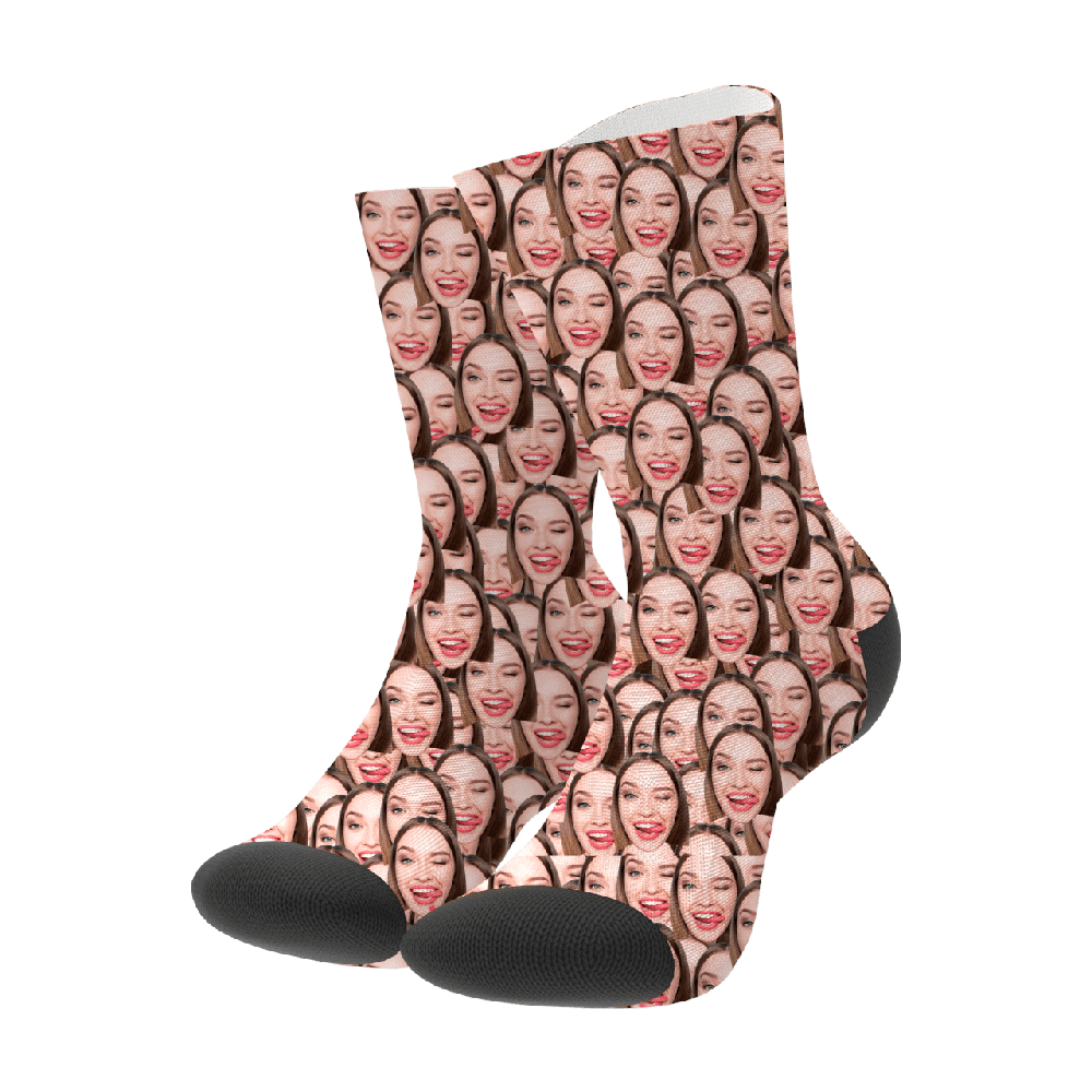 Personalized LGBT Gift Custom All Print Face Crew Socks - MadeMineAU