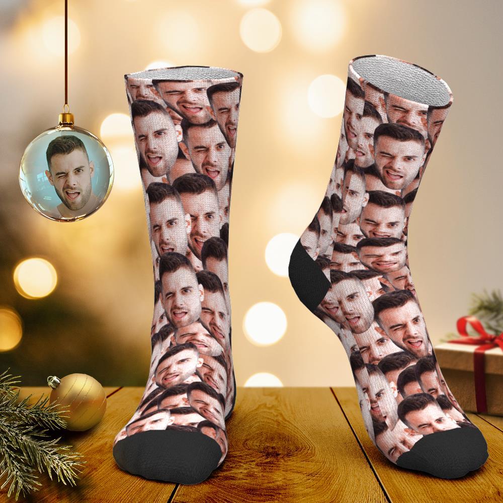 3D Preview Custom Face Mash Socks - MadeMineAU