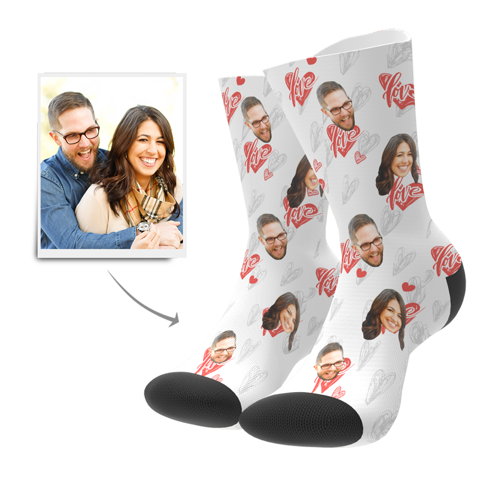 Custom Heartbeat Socks - MadeMineAU