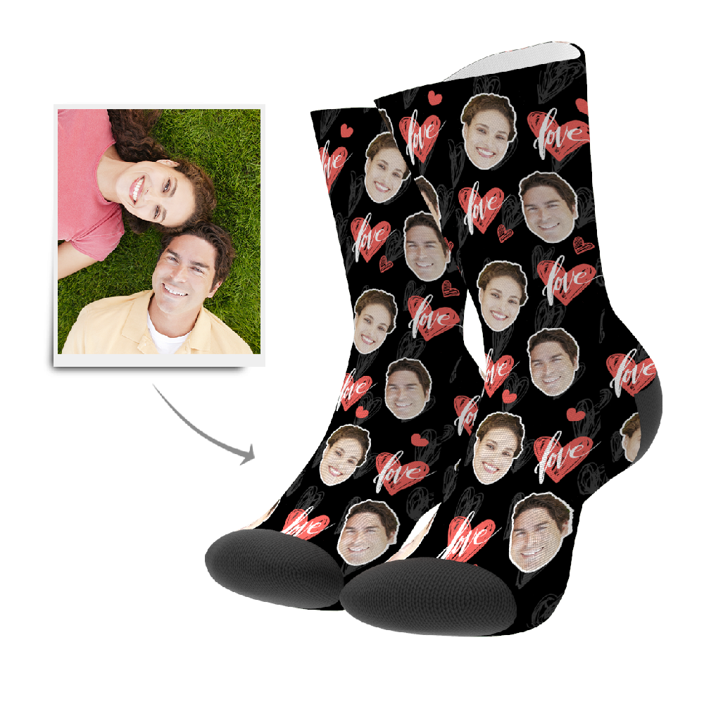 Custom Heartbeat Socks - MadeMineAU