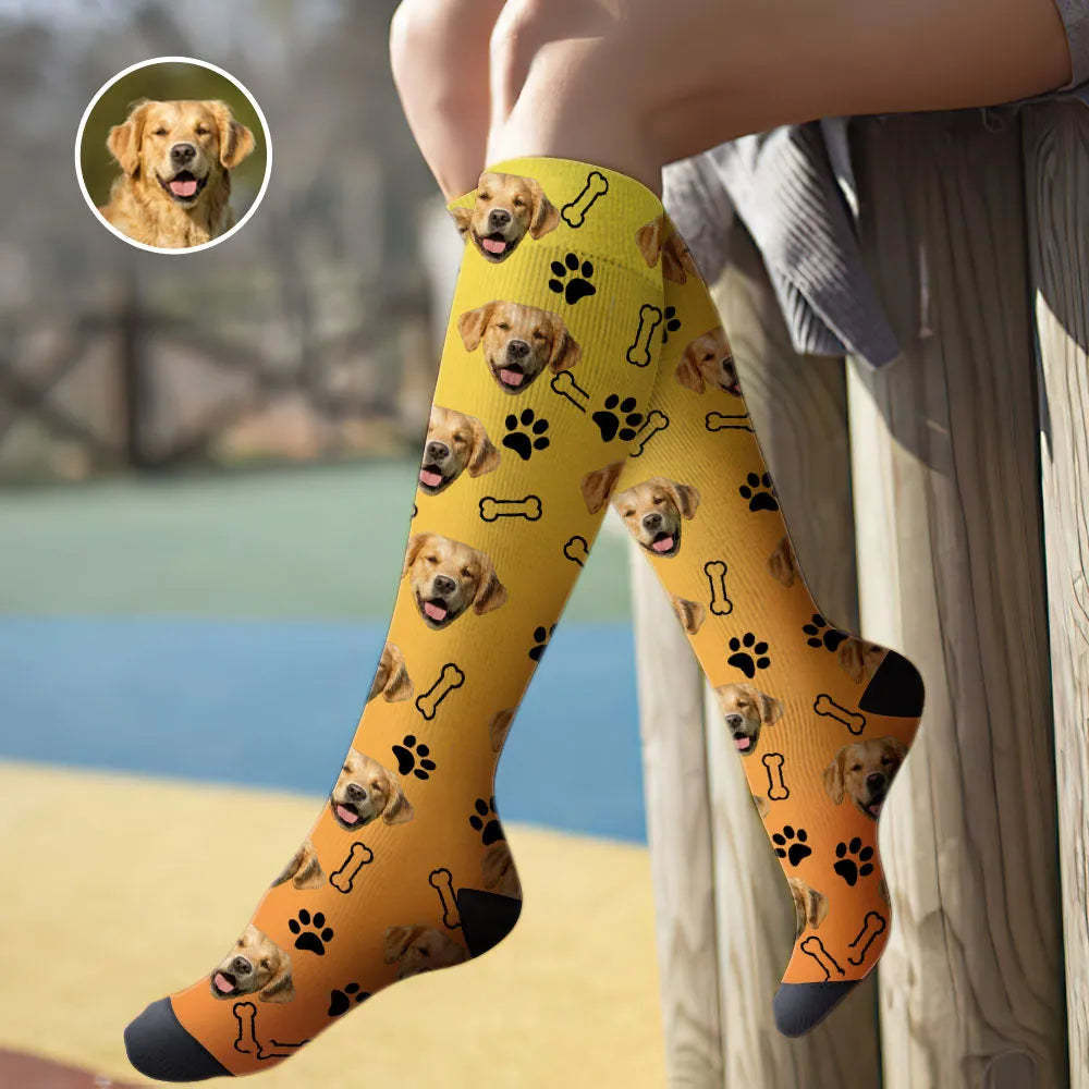 Custom Knee High Face Socks Summer Socks - Full Face MyFaceSocks - MadeMineAU