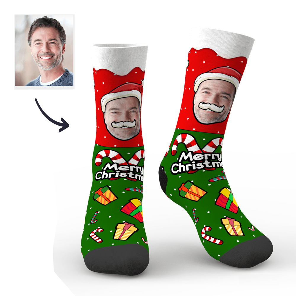 Custom Christmas Gift Photo Socks - MadeMineAU