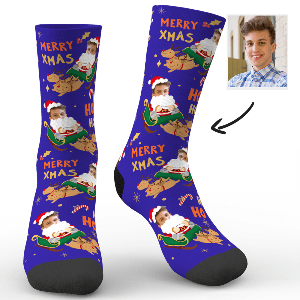Christmas Santa Sleigh Socks - MadeMineAU