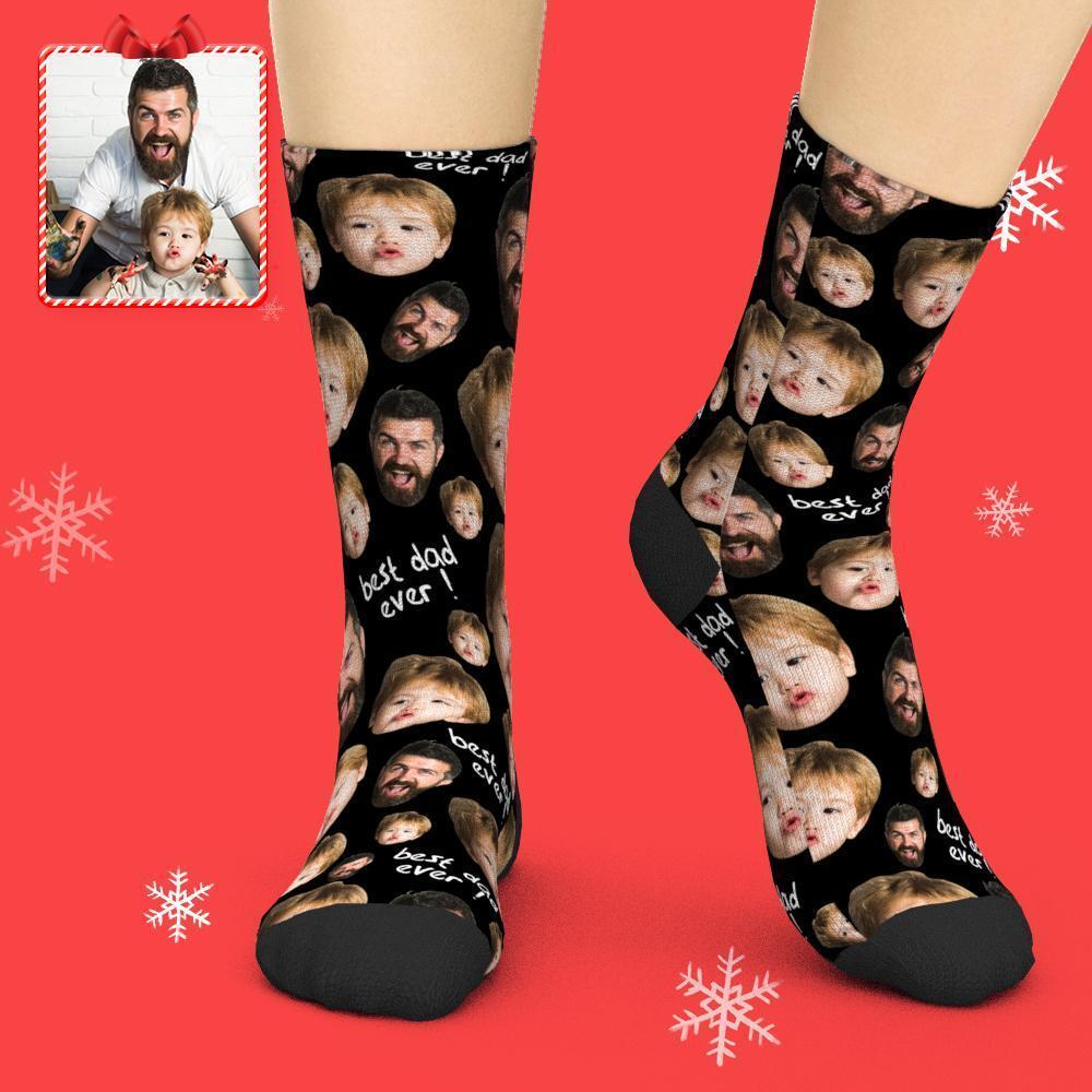 Custom Face Socks To The Best Dad 3D Preview - MadeMineAU