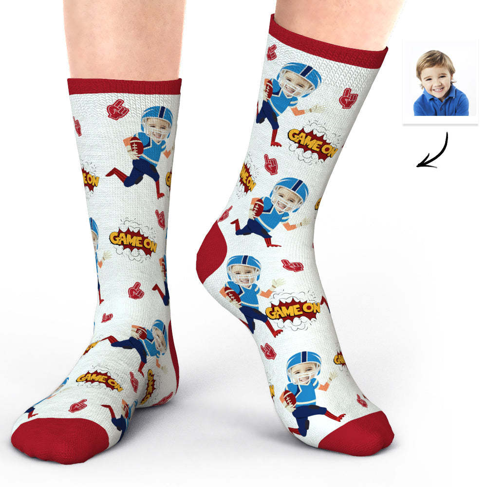 Custom Photo Socks Face Socks Super Bowl Gifts for Baby - MadeMineAU