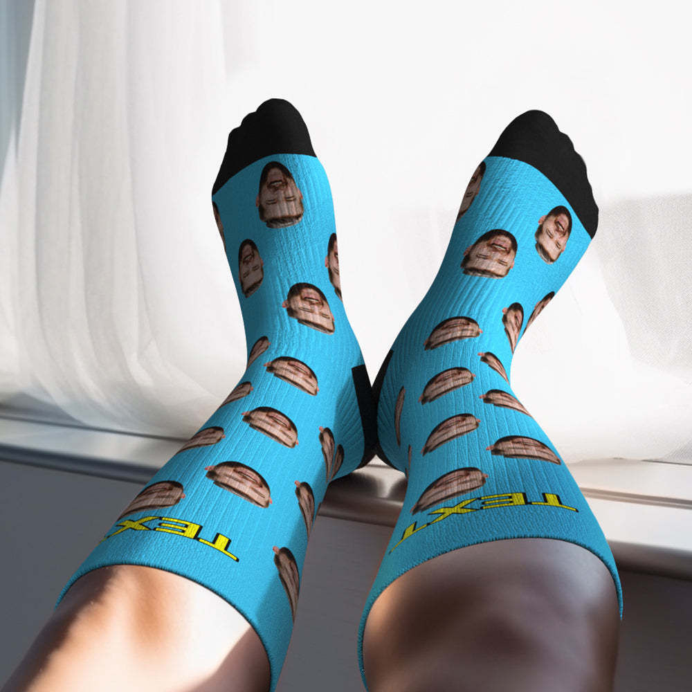 Father's Day Upgrade Custom Breathable Knee-high Compression Socks Online Preview Add Picture And Name Colorful - MadeMineAU