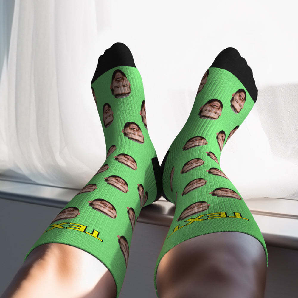 Father's Day Upgrade Custom Breathable Knee-high Compression Socks Online Preview Add Picture And Name Colorful - MadeMineAU
