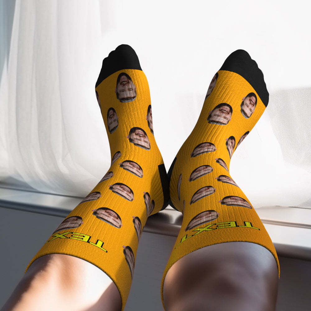 Father's Day Upgrade Custom Breathable Knee-high Compression Socks Online Preview Add Picture And Name Colorful - MadeMineAU