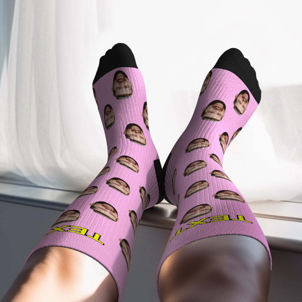 Father's Day Upgrade Custom Breathable Knee-high Compression Socks Online Preview Add Picture And Name Colorful - MadeMineAU