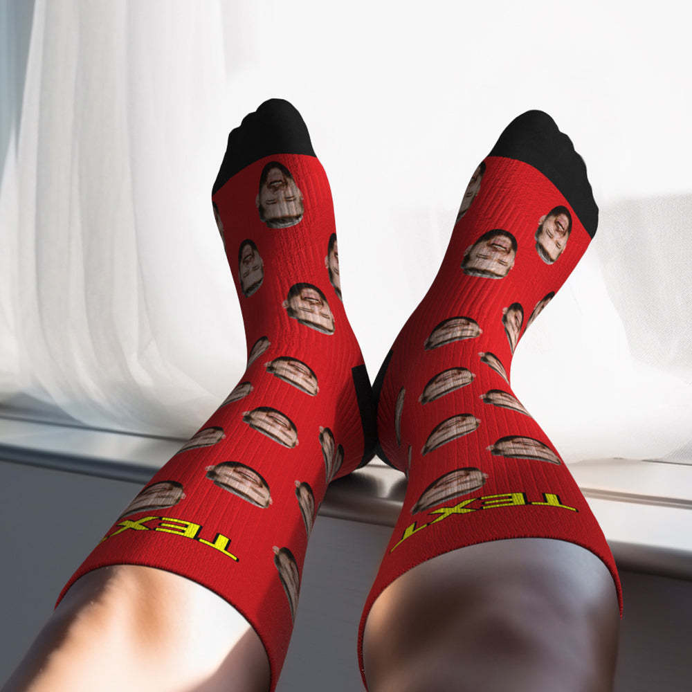 Father's Day Upgrade Custom Breathable Knee-high Compression Socks Online Preview Add Picture And Name Colorful - MadeMineAU