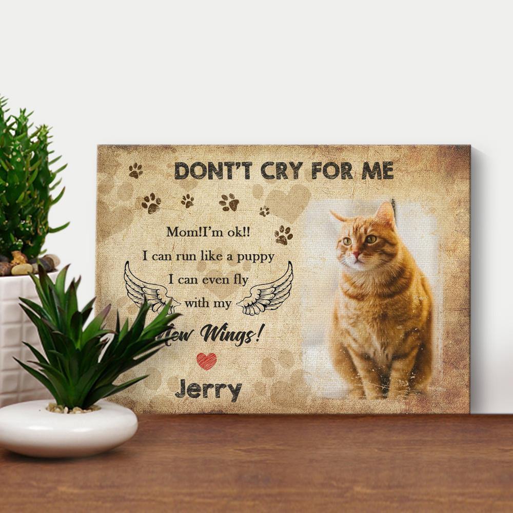 Pet Memorial Gifts Custom Canvas Prints with Photo and Text - MadeMineAU