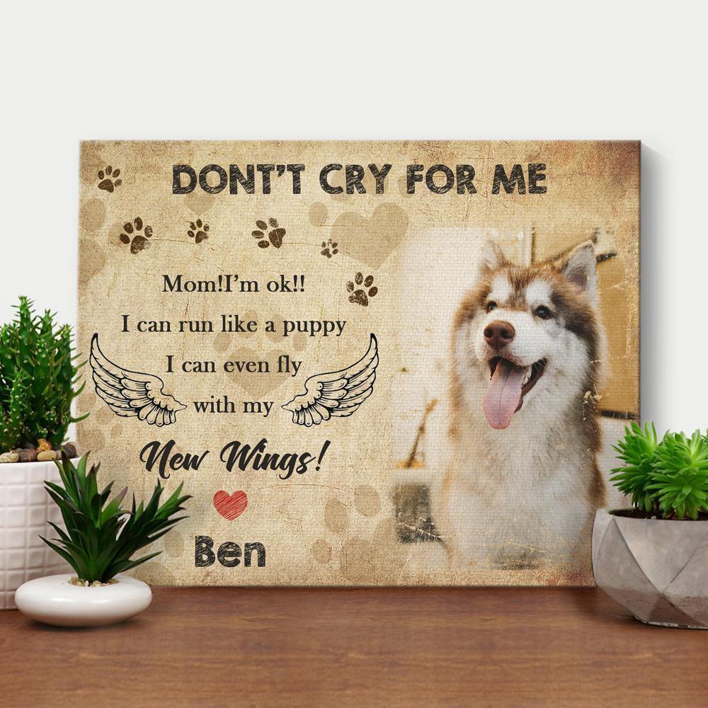 Pet Memorial Gifts Custom Canvas Prints with Photo and Text - MadeMineAU