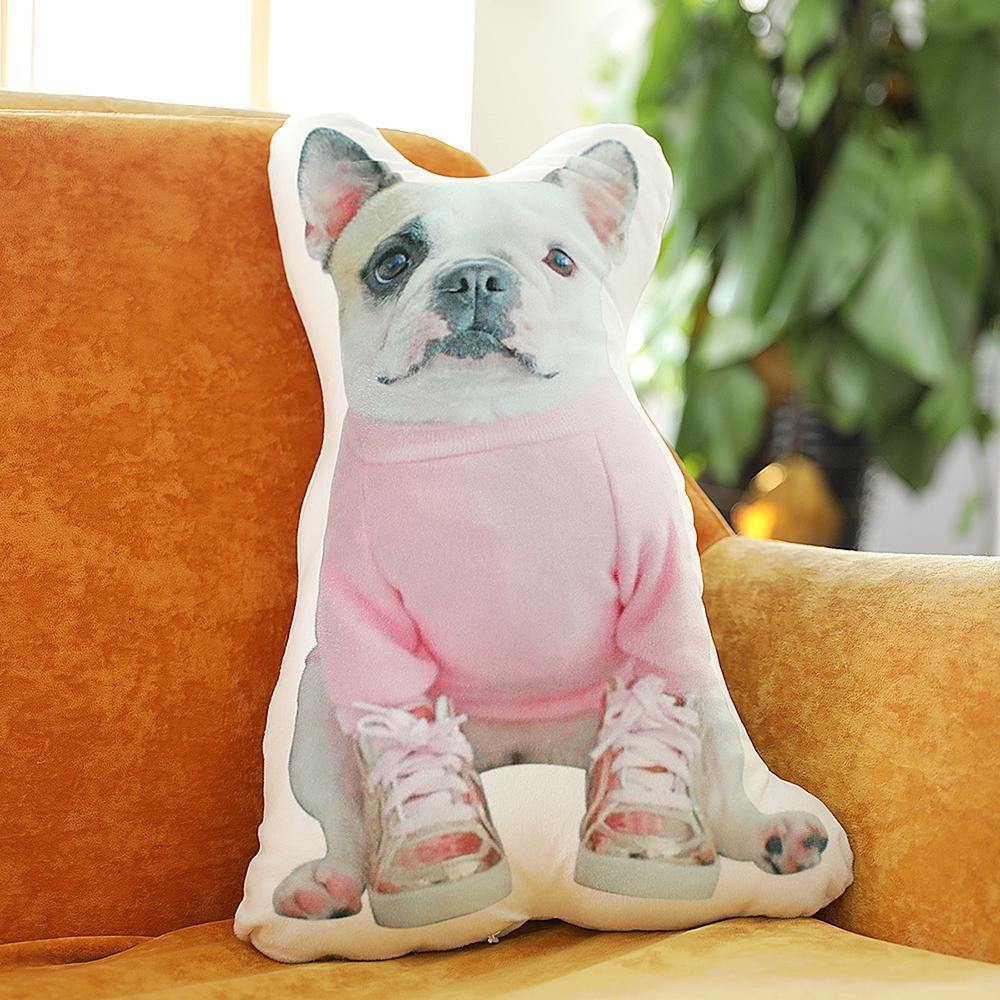 Custom Pet Photo Face Pillow 3D Portrait Pillow-Bulldogpet - MadeMineAU
