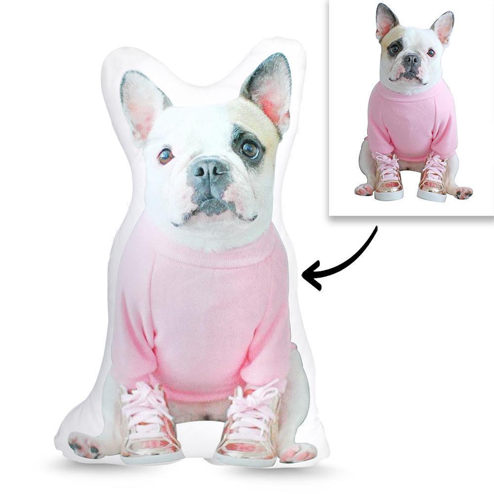 Custom Pet Photo Face Pillow 3D Portrait Pillow-Bulldogpet - MadeMineAU