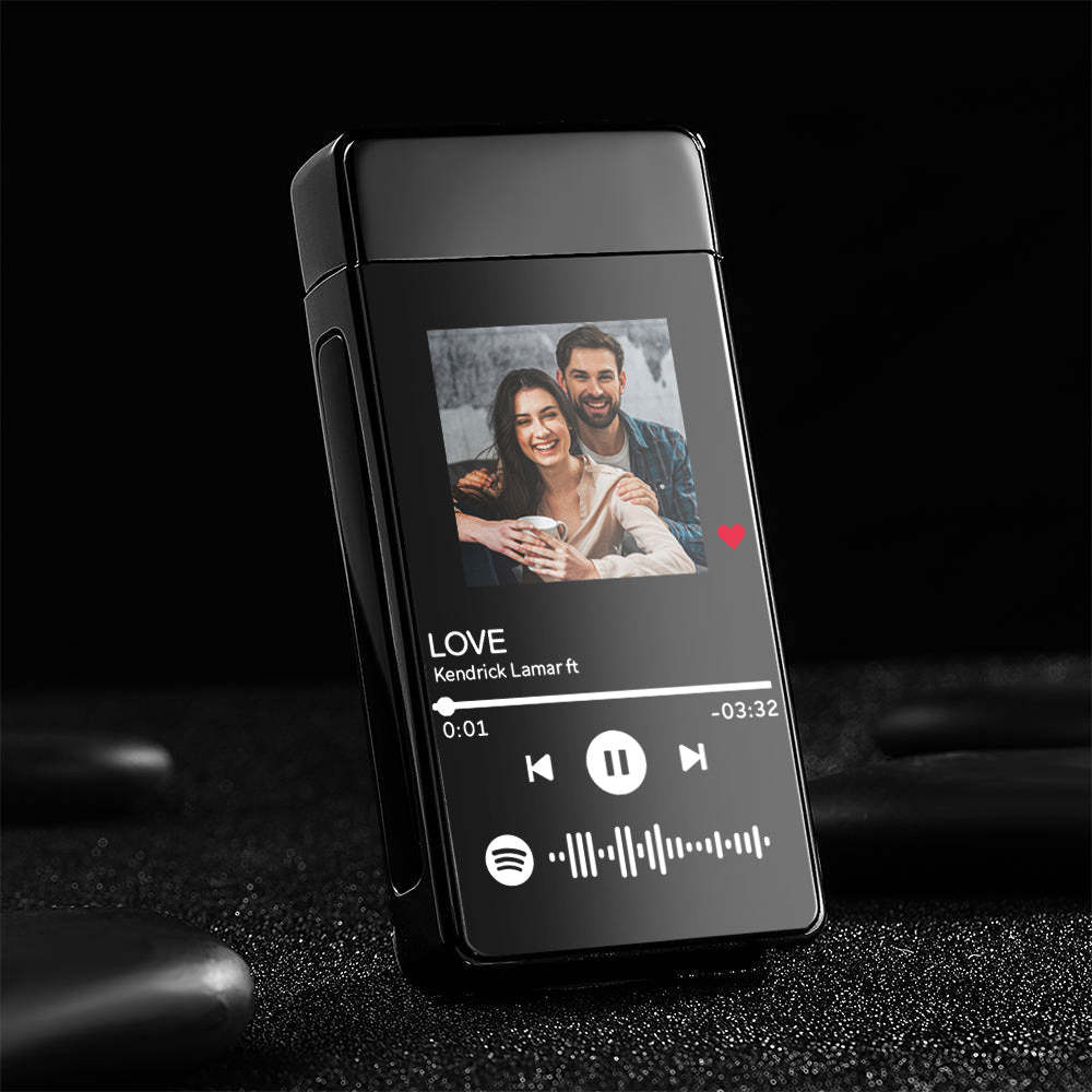 Custom Spotify Code Lighter Engraved Music Song Photo Lighter - MadeMineAU